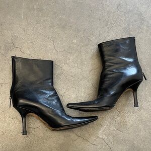 Jimmy Choo Black Leather Ankle Boots
